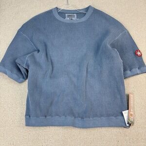 Cav Empt CE Mens Ribbed Patchwork Tee Blue M Made in Japan NWT Streetwear $210